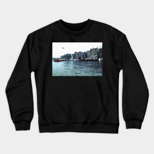 Amsterdam canals boat trip Crewneck Sweatshirt